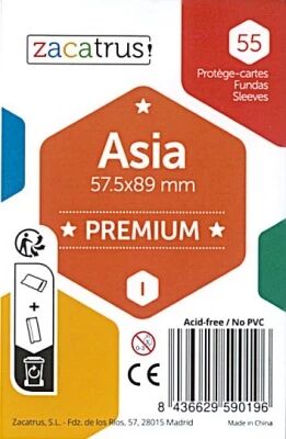 57.5x89mm - Lot de 55 prot�ge-cartes Asia Premium - Zacatrus