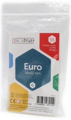 59x92mm - Lot de 100 prot�ge-cartes Euro - Zacatrus