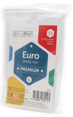 59x92mm - Lot de 55 prot�ge-cartes Euro Premium - Zacatrus