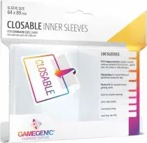 64x89mm - Lot de 100 protège-cartes Closable Inner  Sleeves - Gamegenic