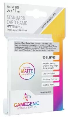 66x91mm - Lot de 50 prot�ge-cartes Gray Matte Standard - Gamegenic