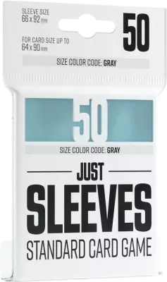 66x92mm - 50 JUST SLEEVES - STANDARD CARD GAME CLEAR - Gamegenic