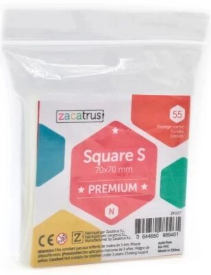 70x70mm - Lot de 55 prot�ge-cartes Square S Premium - Zacatrus
