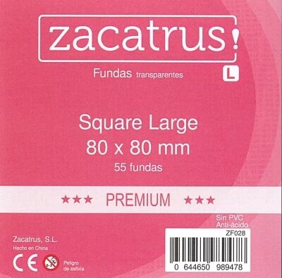 80x80mm - Lot de 55 prot�ge-cartes Square L Premium - Zacatrus