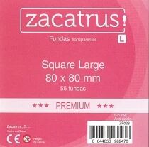 80x80mm - Lot de 55 prot&egrave;ge-cartes Square L Premium - Zacatrus