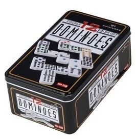 91 Dominos Double 12 Couleurs en Boite m�tal