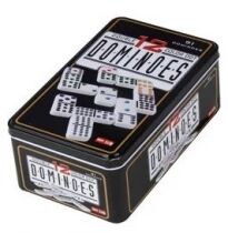 91 Dominos Double 12 Couleurs en Boite m&eacute;tal