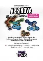 Ark Nova Mondes Marins - Enclos & B&acirc;timents : Pack de Jetons Acryliques