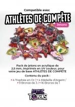 Athl&egrave;tes de comp&egrave;te : Pack de Jetons Acryliques