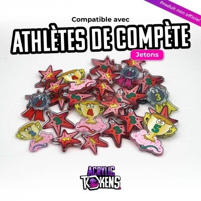Athl�tes de comp�te : Pack de Jetons Acryliques