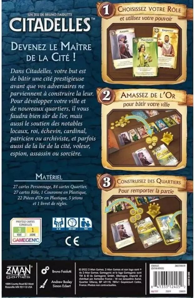 Citadelles 4ème édition - Jeux de Cartes - Acheter sur