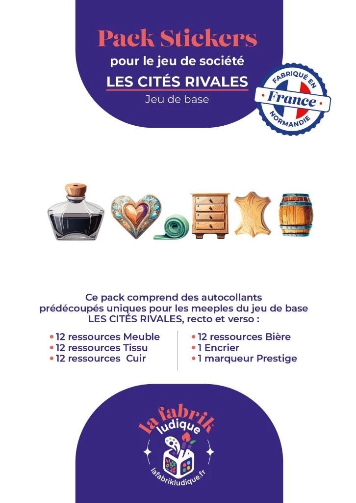 Boite de Les Cités Rivales : Pack de Stickers