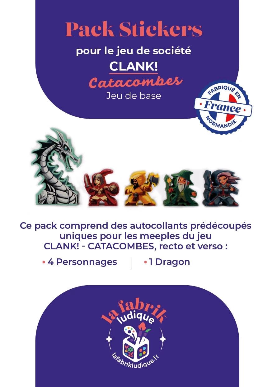 Boite de Clank! Catacombes : Pack de Stickers
