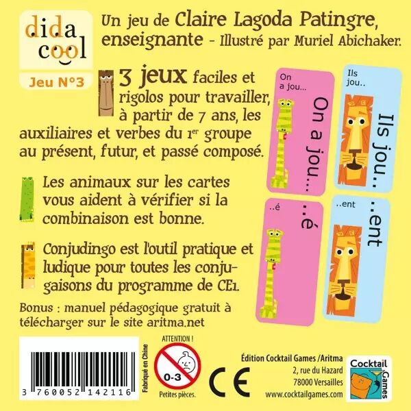 Conjudingo CM1 CM2 - Jeux Educatifs Aritma - Boutique Esprit Jeu