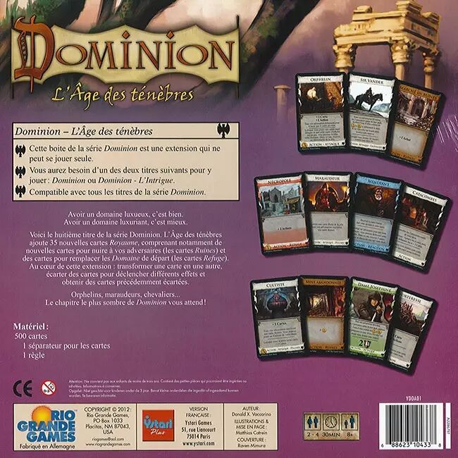 Acheter Dominion : L'Âge des Ténèbres - Z-Man Games - Jeux de société - Le  Passe Temps