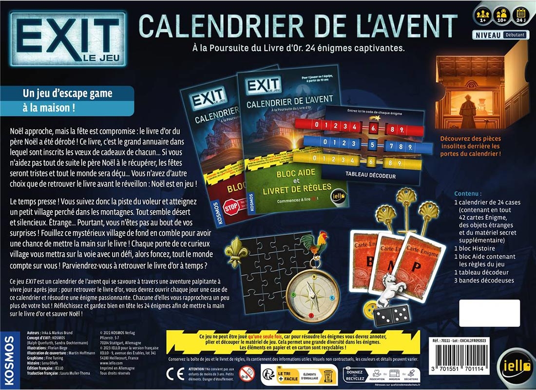 Calendrier De L'Avent Escape Hunt - ÉDITION 2023 – ESCAPE HUNT