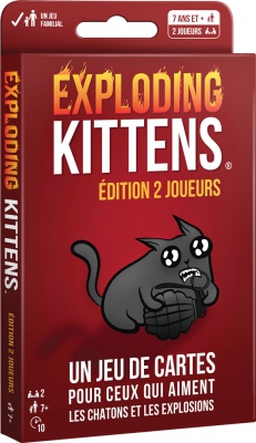 Exploding Kitten - Édition 2 Joueurs - Jeu de Cartes - Boutique Espritjeu
