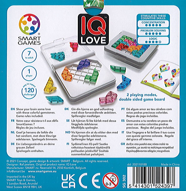 IQ-Love - Un jeu SmartGames - Acheter sur la boutique BCD JEUX