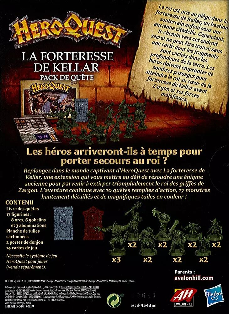 La Forteresse de Kellar - Extension HeroQuest VF - Boutique Esprit Jeu