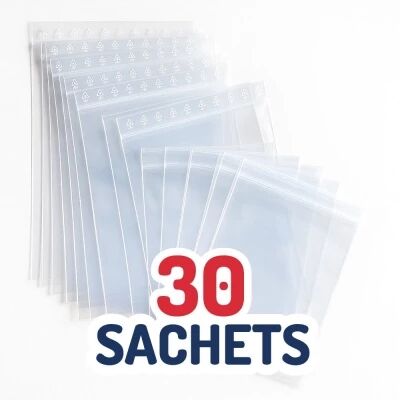 Lot de 30 Sachets ZIP