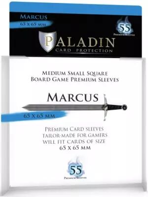 Marcus 65x65mm - Lot de 55 Prot�ge-Cartes - Paladin