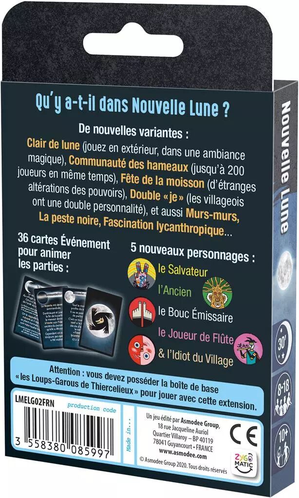 Acheter Loups Garous de Thiercellieux : Nouvelle Lune - Asmodée