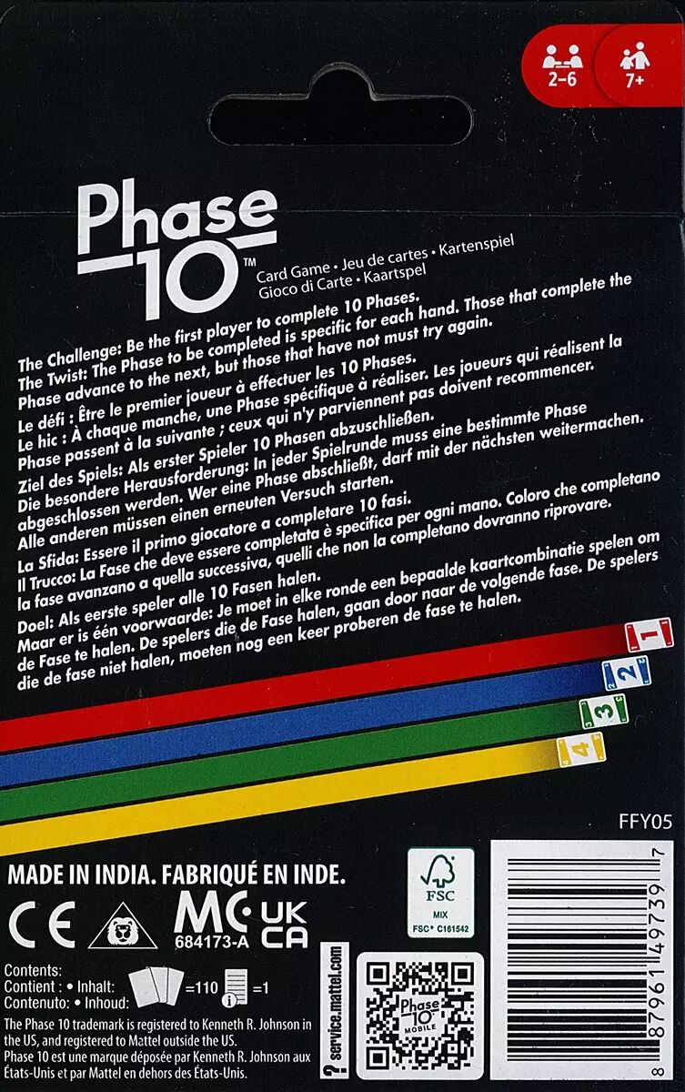 Phase 10 - Jeu de Cartes - Acheter sur