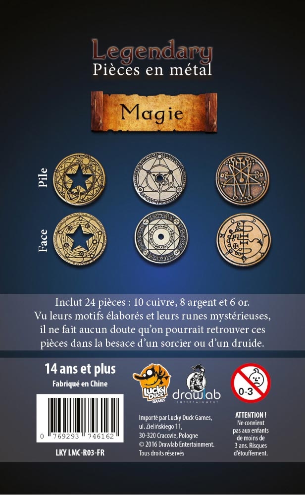 Legendary Metal Coins Magie - Accessoire de jeu 
