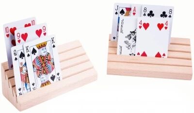 Porte-Cartes Pyramide en bois massif (x2)