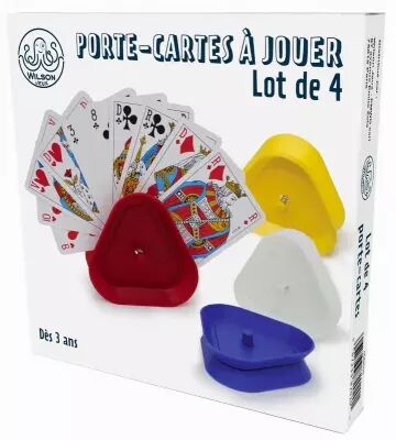 Set 4 porte-cartes pour cartes � jouer