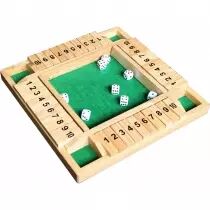 Shut The Box 10 en bois 4 joueurs