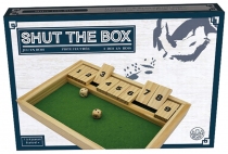 Shut The Box 9 en bois avec 2 dés