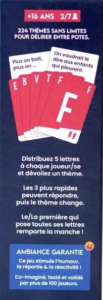 Speed Bac Rouge - Jeu de Cartes et Ambiance - Acheter sur