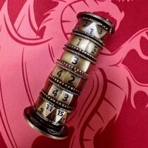 Tour &agrave; D&eacute;s Spinner en m&eacute;tal - Effet Vieil Or