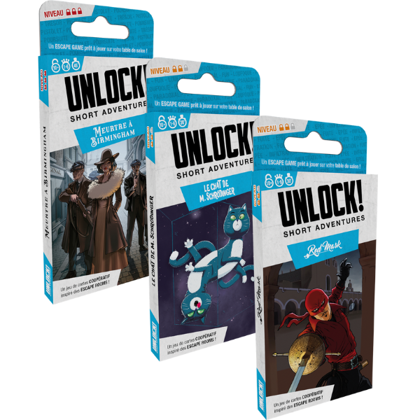 Pack de 3 Unlock! Adventures - Scénarios de 30 minutes - Boutique Esprit Jeu