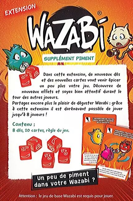 Wazabi 10 ans ,Jeu de société d'ambiance ,Gigamic